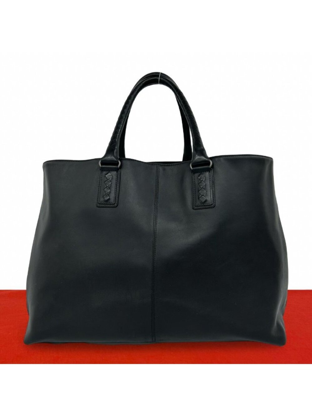 Bottega Veneta Vintage Marco Polo Leather Tote Black